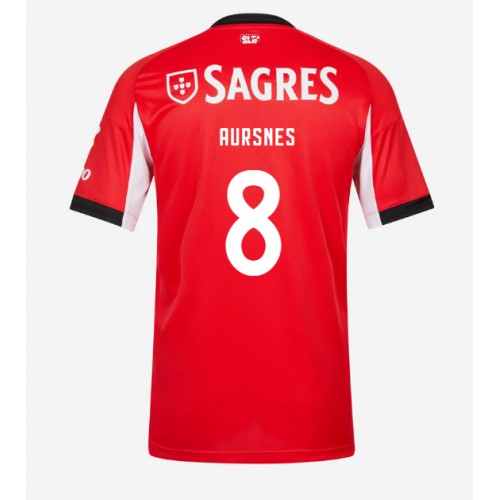 Moški Nogometni dresi Benfica Fredrik Aursnes #8 Domači 2025-26 Kratek Rokav
